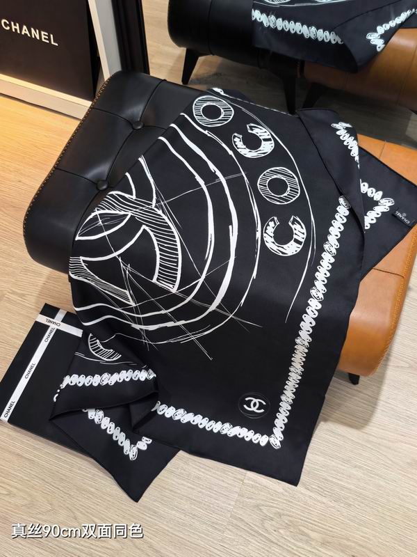 Chanel silk Scarf 90X90cm E091825